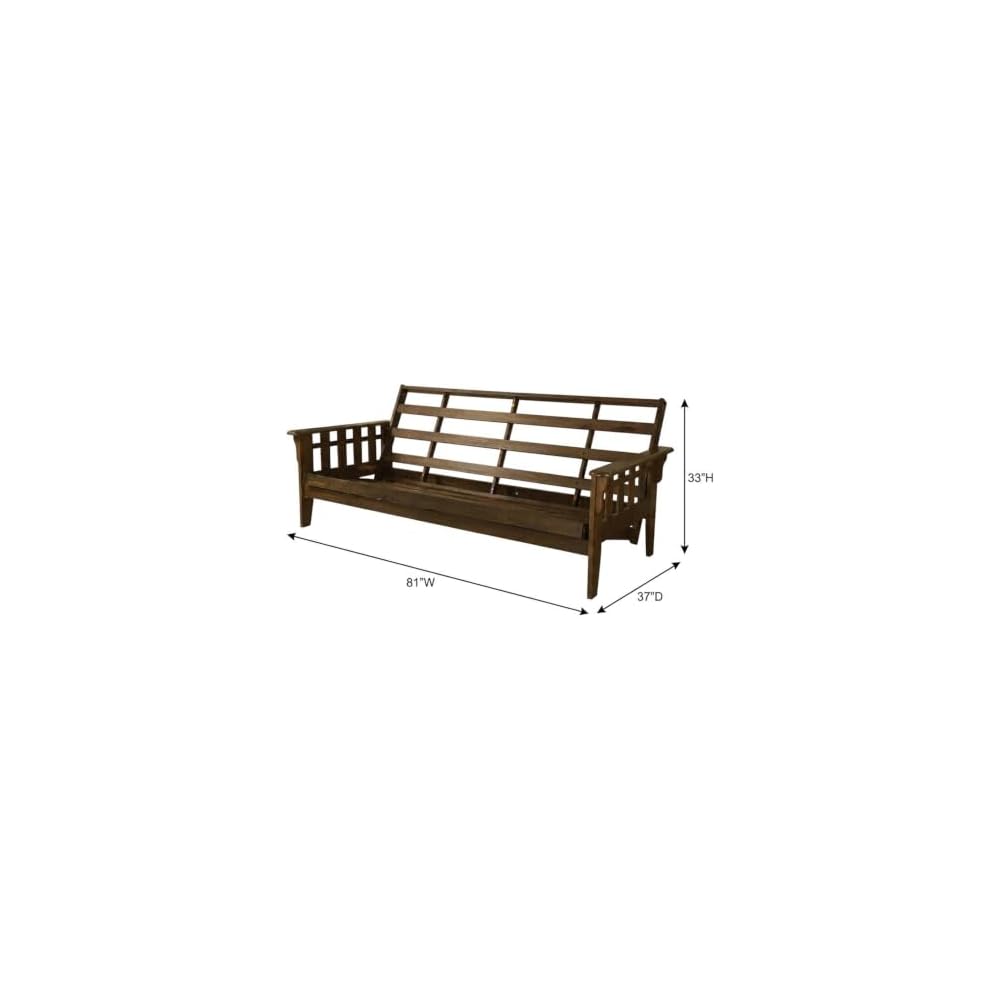 Kodiak Furniture Tucson Full Size Futon Frame, Rustic Walnut
