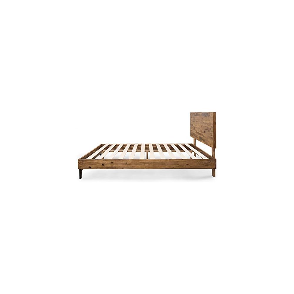 Zinus Tricia Wood Platform Bed Frame with Adjustable Headboard/Wood Slat Support with No Box Spring Needed/Easy Assembly, King