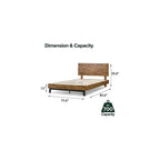 Zinus Tricia Wood Platform Bed Frame with Adjustable Headboard/Wood Slat Support with No Box Spring Needed/Easy Assembly, King