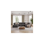 135" Oversized Compressed Sectional Boneless Sofa, Chenille Upholstered U-Shaped Foam Cloud Couch with 4 PCS, Upholstered Boneless Modular Sleeper Couch Lounger, No Assembly