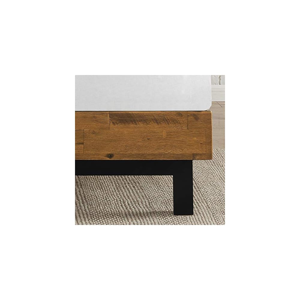Zinus Tricia Wood Platform Bed Frame with Adjustable Headboard/Wood Slat Support with No Box Spring Needed/Easy Assembly, King