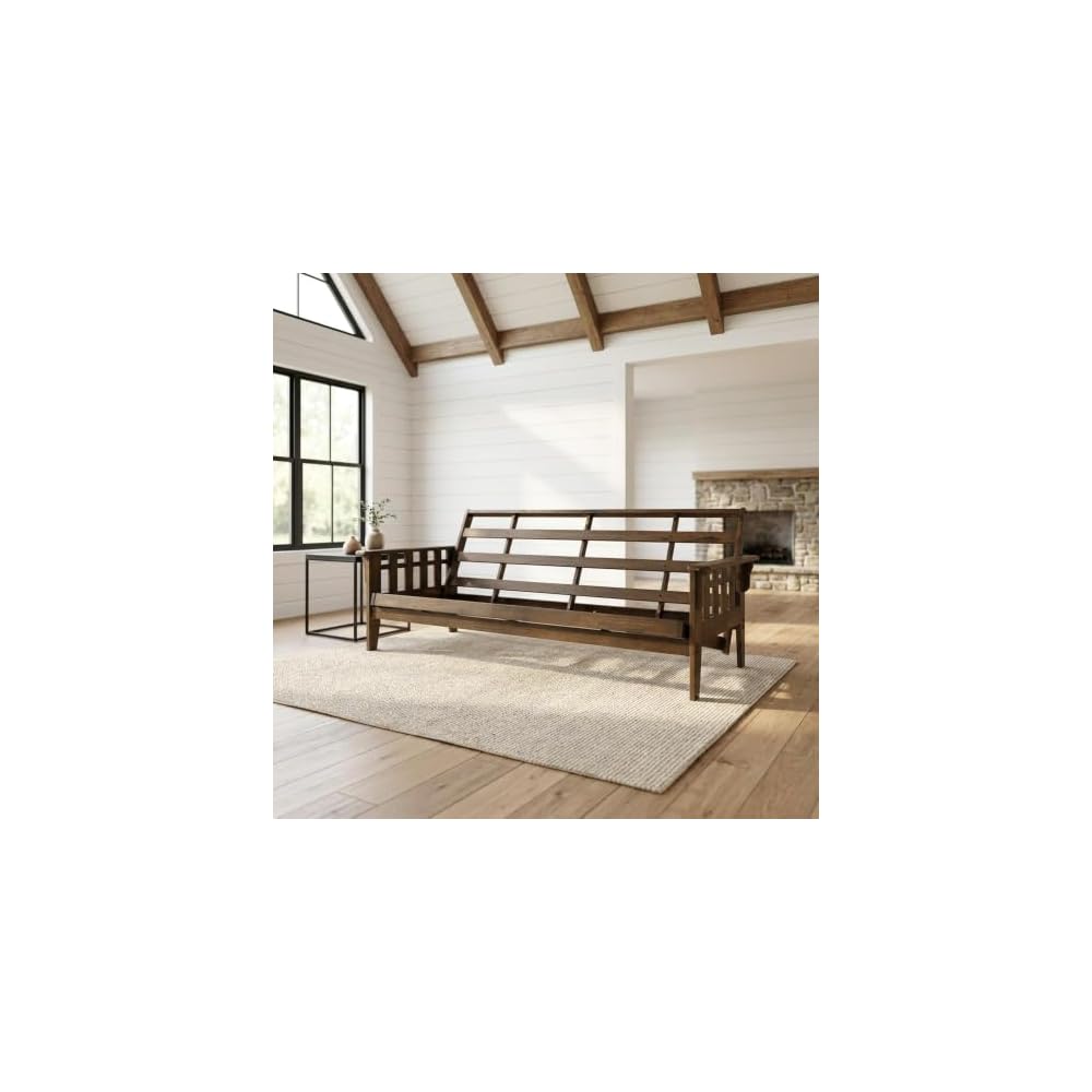 Kodiak Furniture Tucson Full Size Futon Frame, Rustic Walnut