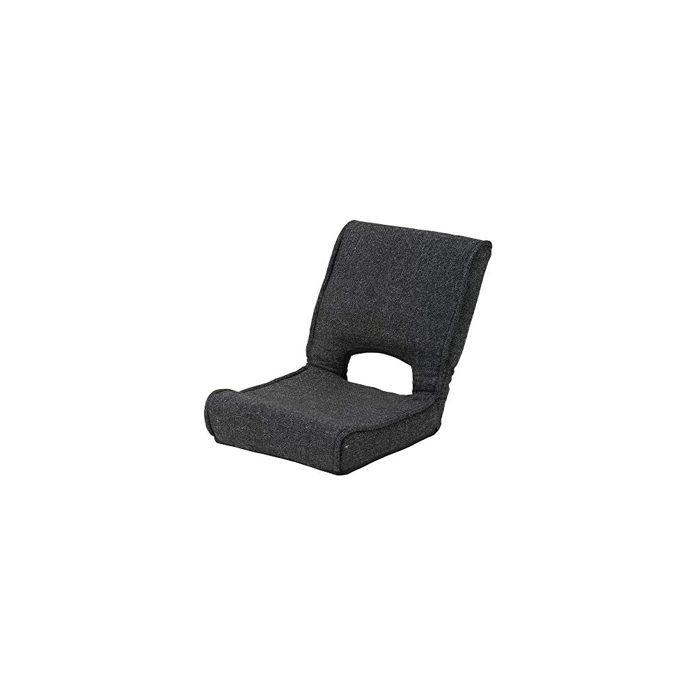 Takeda Corporation TRK-TC2BK Folding Floor Chair, Easy to Carry, Black, 15.7 x 15.4 x 18.1 inches (40 x 39 x 46 cm), Memory Foam Compact Chair