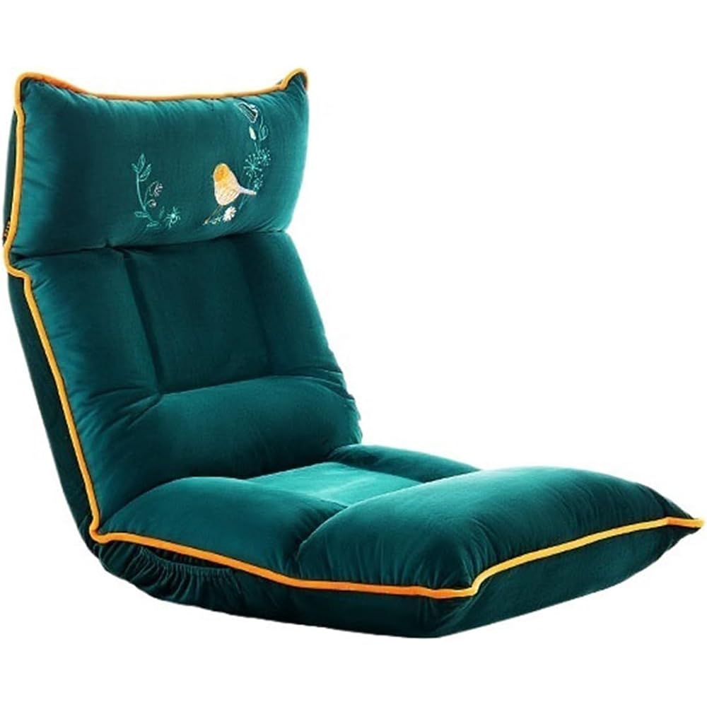 LSLYTQ Floor Chair, Floor Sofa Chair Chair with Adjustable Backrest, Padded Back Support Floor Cushioned Seat with Metal Frame, Folding Lazy Chair for Meditation, Reading, Watching, Living Room